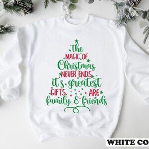 Christmas Tree Sweatshirt Holiday Winter Cozy Xmas Sweater Christmas Magic 24